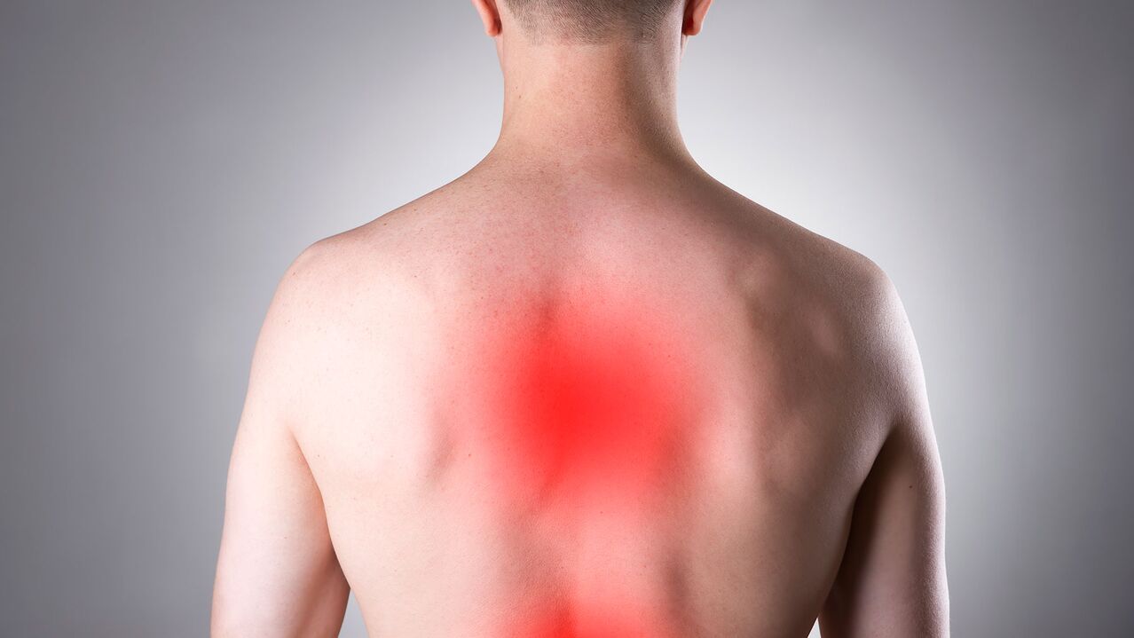 bolest zad způsobená osteochondrózou