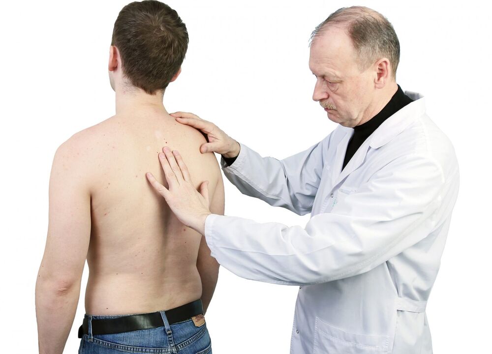 Diagnóza osteochondrózy zahrnuje lékařské vyšetření páteře